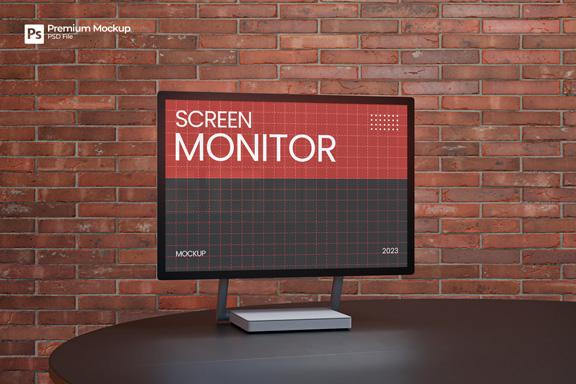 Large Computer Screen Mockup