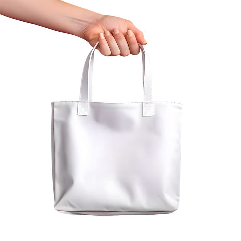 isolated-white-holded-tote-bag