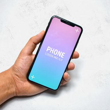 Smart Phone Mockup With Hand