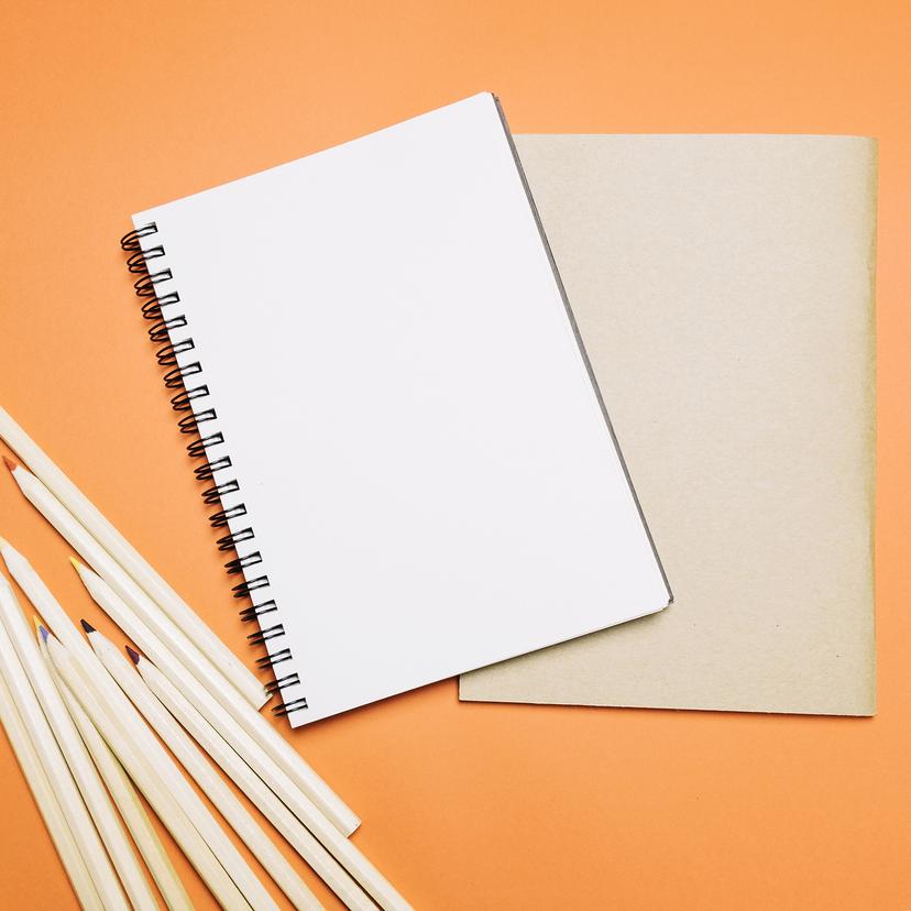 Notebook with Pencil Mockup