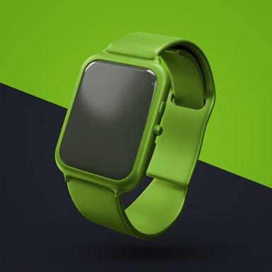 Green Smart Watch Mockup