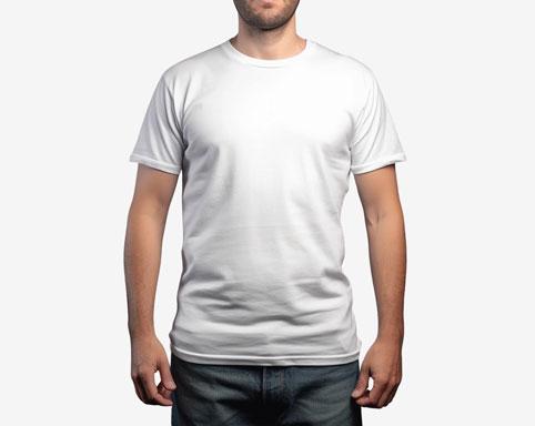 Isolated White Tshirt Model