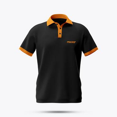 Black Polo Tshirt Corporate Realistic Mockup