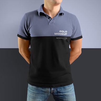 Polo Shirt Front View Mockups