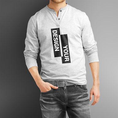 Man Longsleeve Shirt Mockup