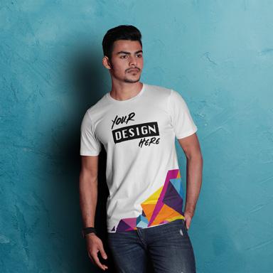 White Tshirt Mockup With Model