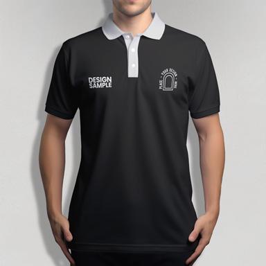 Polo Shirt Mockup With Model